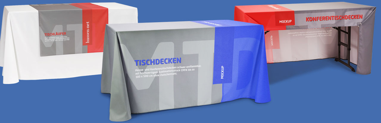 Bedruckte Tischdecken nach Mass